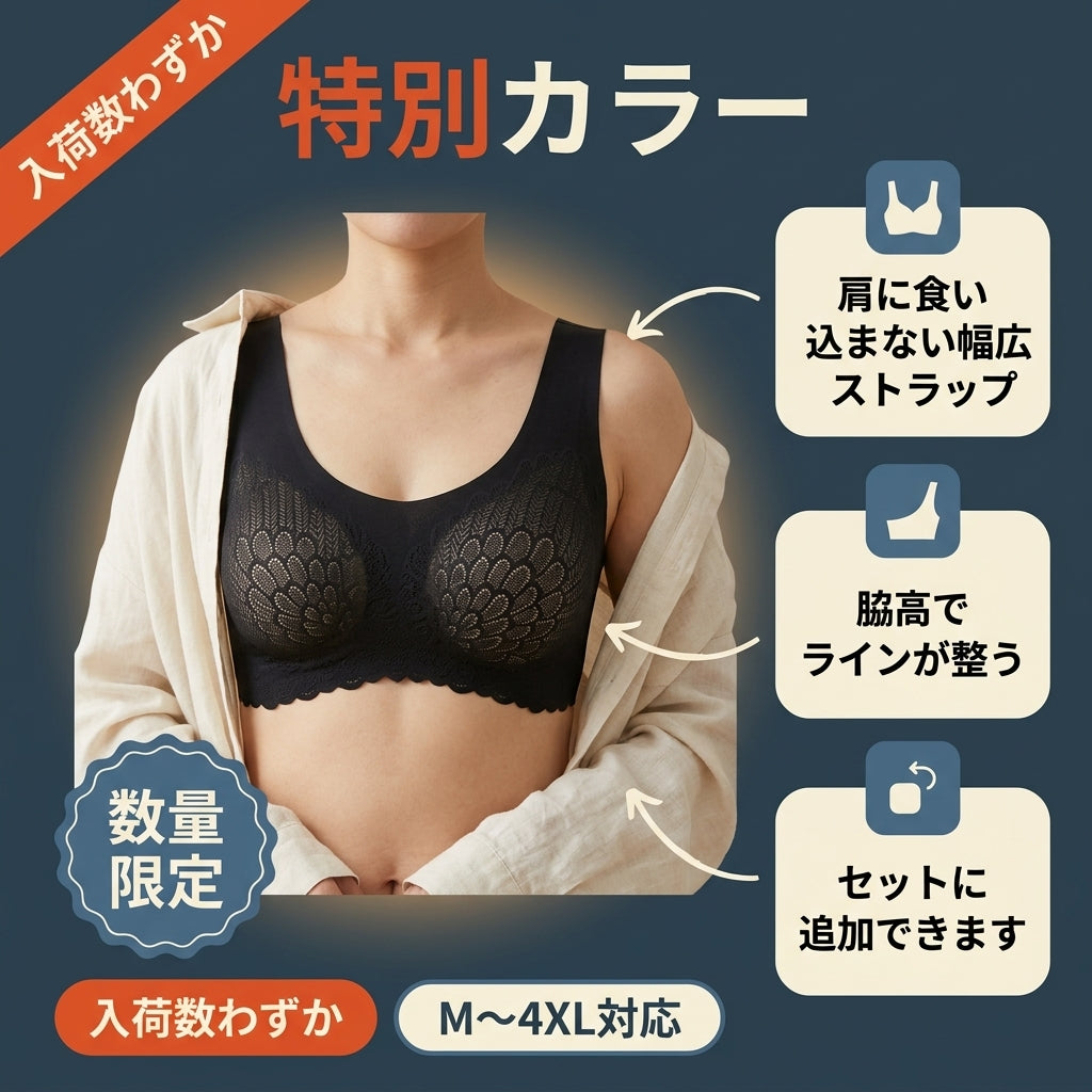 ノンワイヤーレースブラ 2026【3点分の価格で5点】